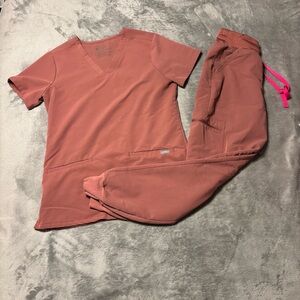 Figs XS Mauve Pink Scrub Set